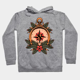 vintage compass tattoo Hoodie